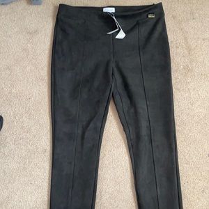 CK faux suede trousers